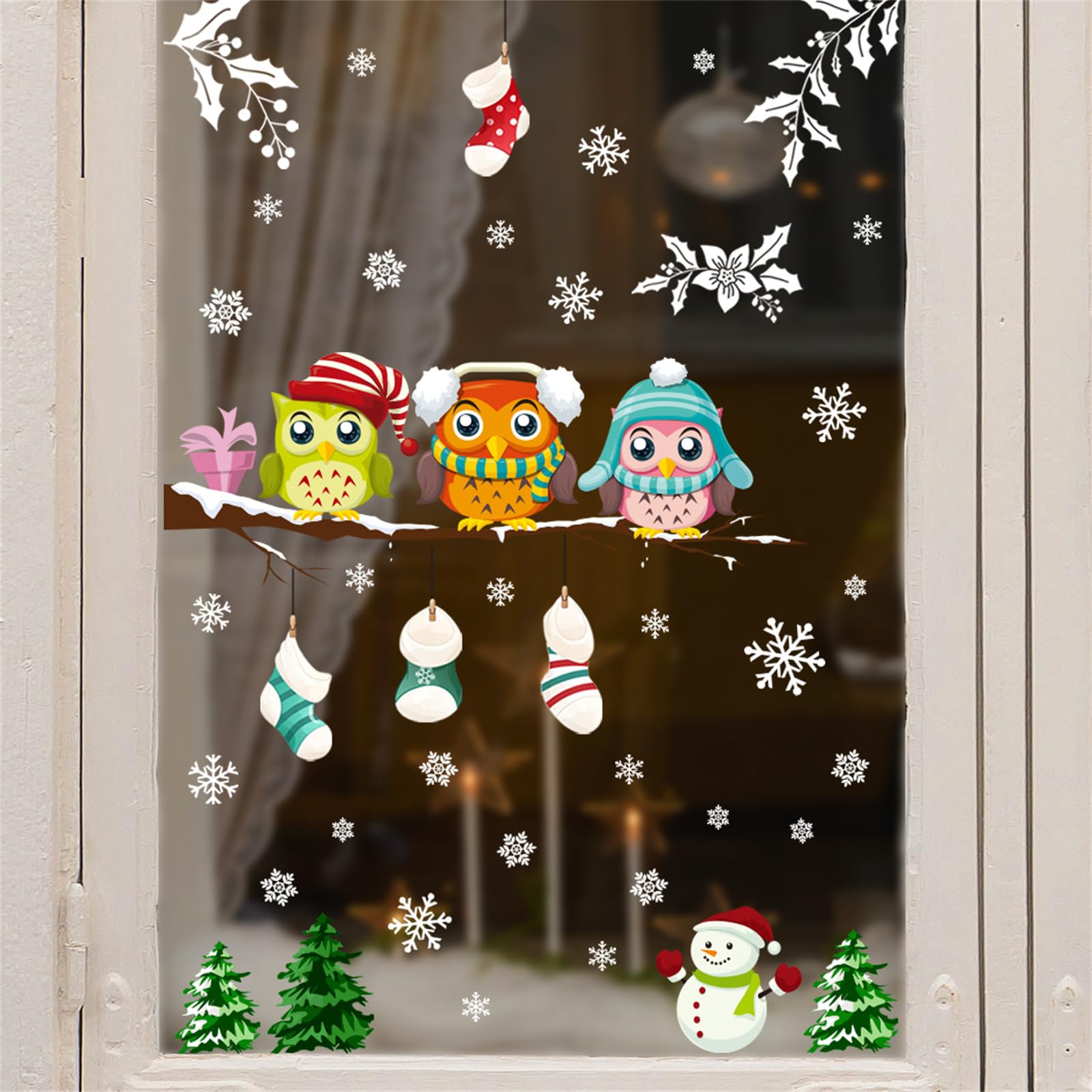 Amazon.co.jp: HOTIYOK クリスマス 窓シール ウォールステッカー