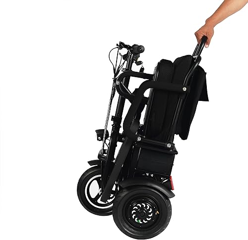 Miniatura 3 de Scooter eléctrico plegable de movilidad 48v 700w batería de litio de motor dual 42 * 22 * 33 (pulgadas) (negro)