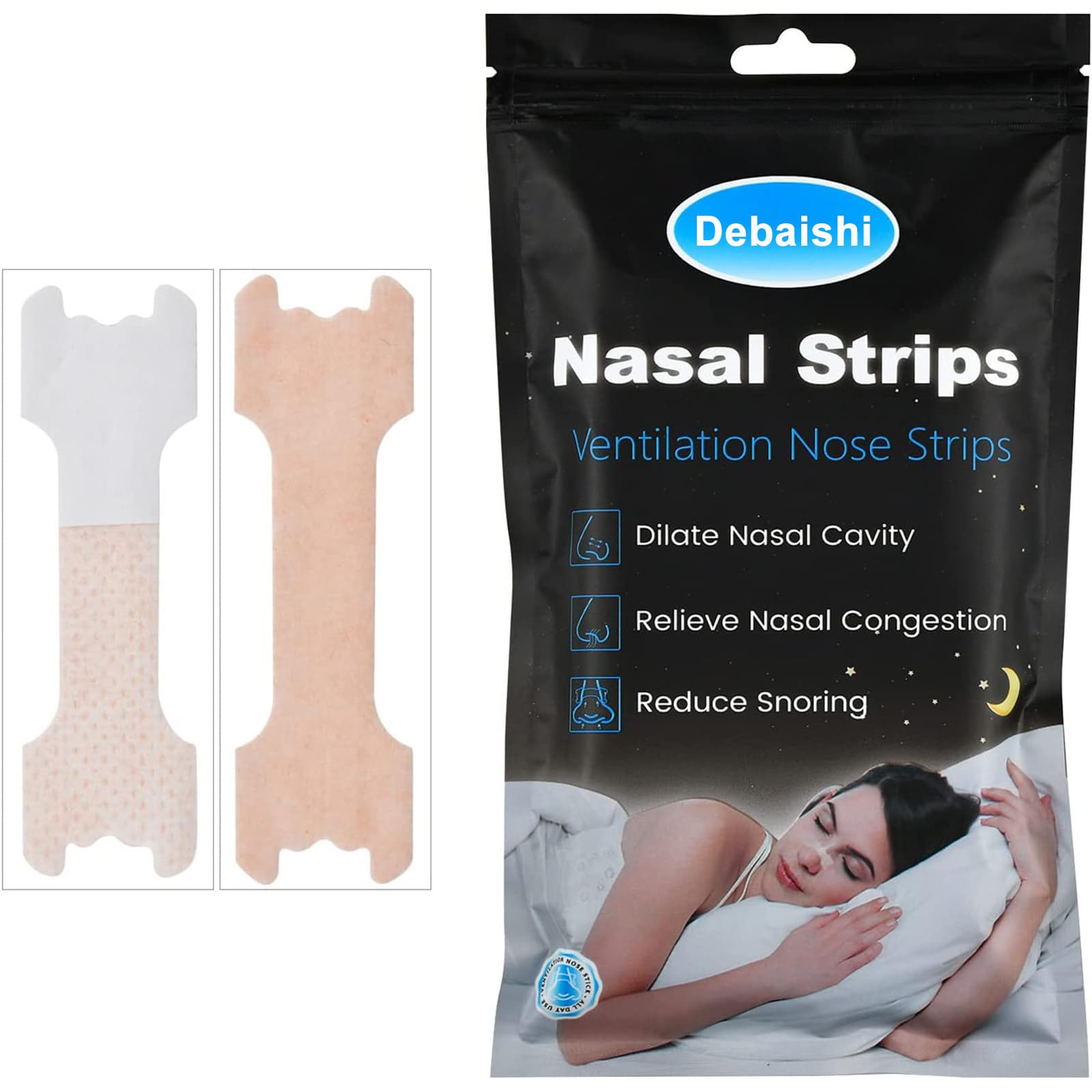 60-300Count New-Happy Nasal Strips Nose Strips Universal Fit 66mm 19mm 60