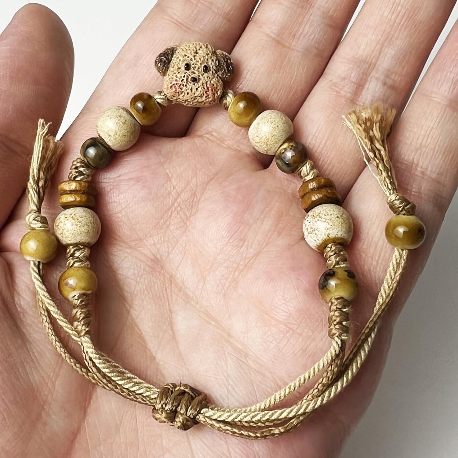 Charm Bracelets for Women Men 3Pcs Handmade Bohemian Ceramic Beads Bracelets Adjustable Rope String Bracelets Jewelry Gift - Image 8