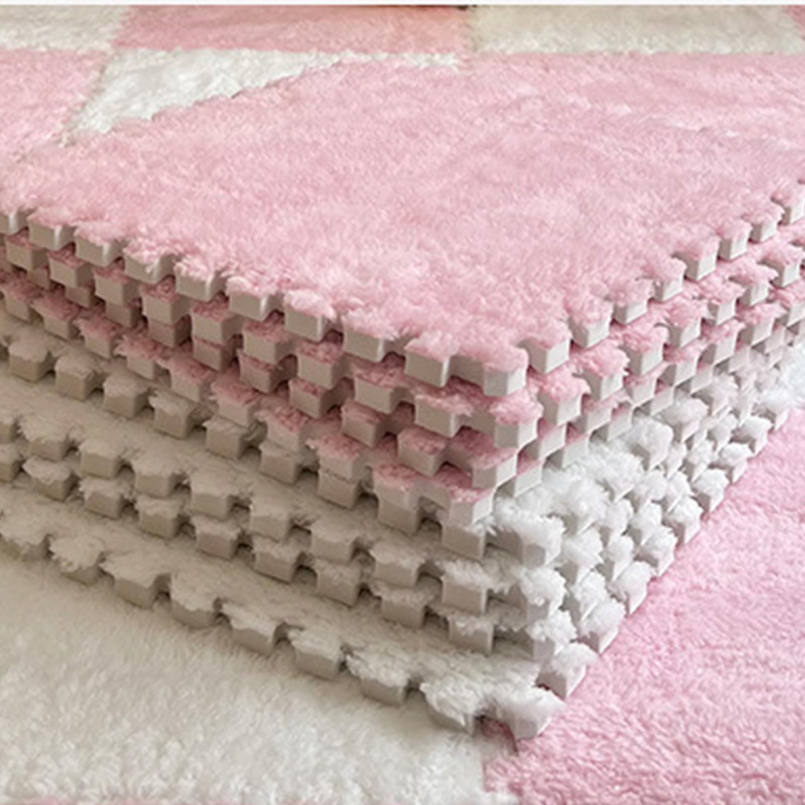 Dalles De Tapis Carrées Emboîtables Bandes Latérales De Même Couleur,