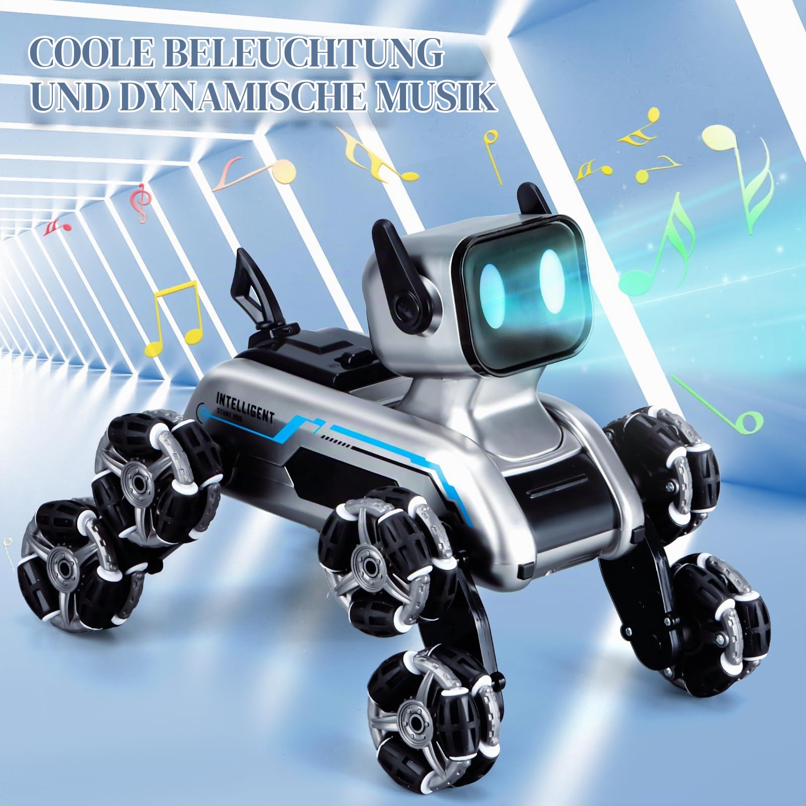 Ferngesteuertes Auto Spielzeug für Kinder ab 6 7 8 9 10 11 12 13 14 + Jahre, 8WD Gesture Sensor RC Roboter Stunt Car mit Licht, Musik, Geburtstag Weihnachten Geschenk Spielzeug für Jungen Mädchen