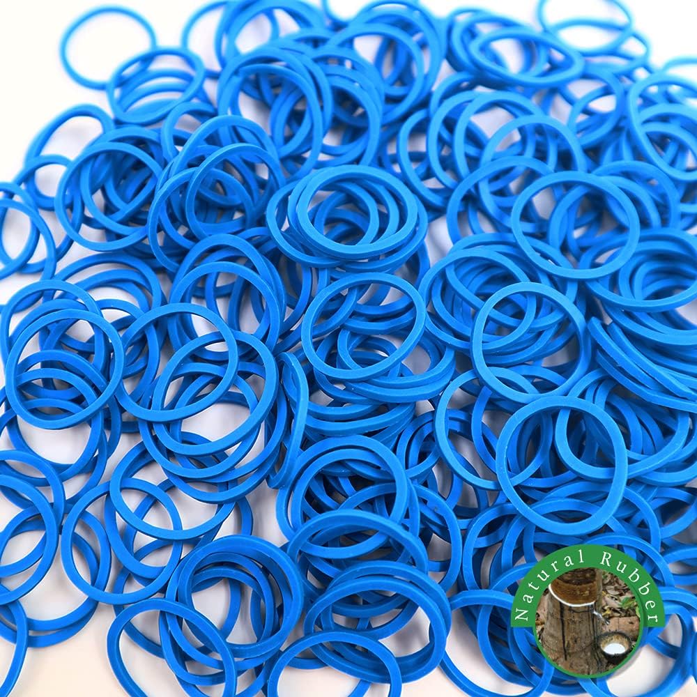 Beauty Town 1000 Pcs Rubber Bands Hair Band Soft Elastic Hair Accessories Braids Mini Hair Ties Stretchy Hair Ties No Damage Rubber Bands for Hair (4-Packs) (Blue)