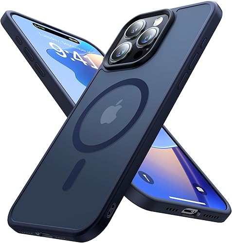 Aulofe Funda magnética fuerte para iPhone 15 Pro Max, compatible con MagSafe probada contra caídas de grado militar a prueba de golpes, delgada,