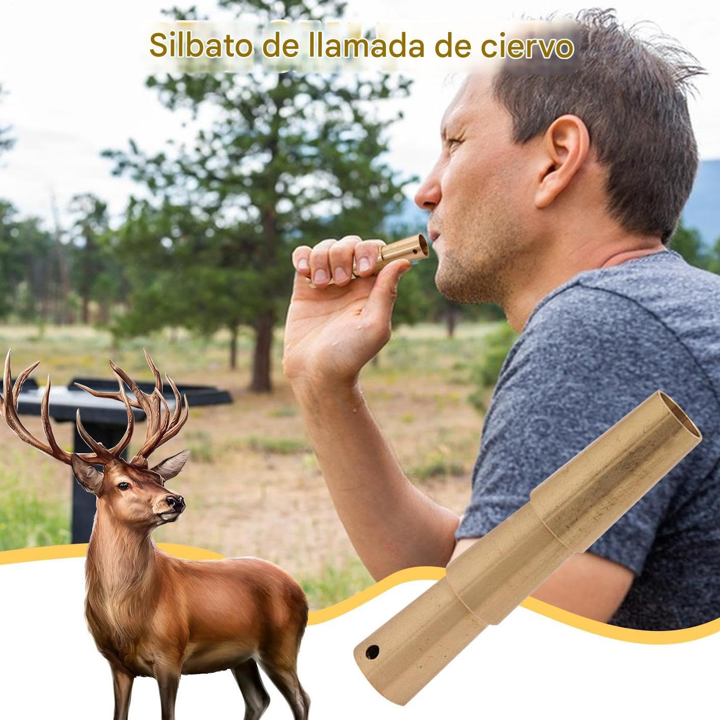 Genérico Hirschrufer, super laute Pfeife, tragbare Pfeife für Wandern, Jagd, und Ruf von Tieren wie Krähen oder Eichhörnchen
