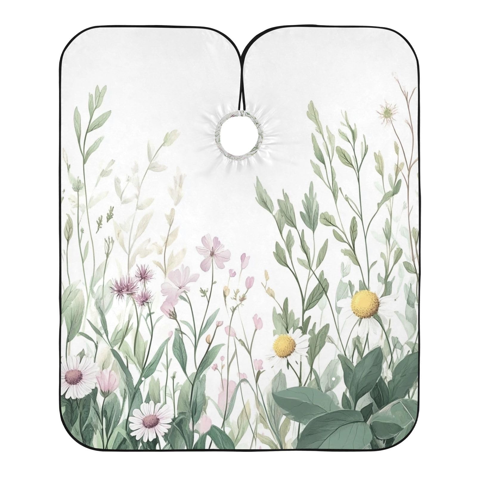 Kigai Hair Cutting Cape for Men & Women Wildflowers Waterproof Barber Cape Professional Hairdressing Salon Styling Cape with Adjustable Closure Snap