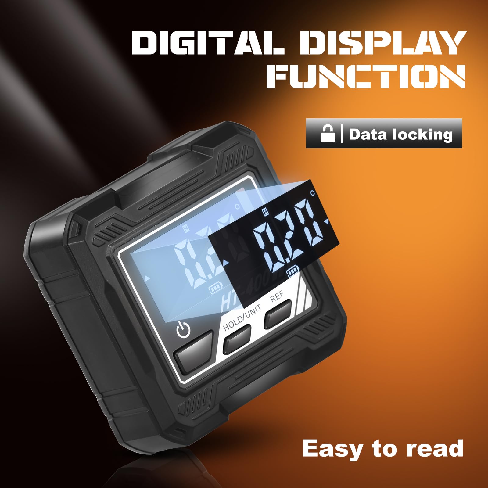 Goniometro digitale con base magnetica, livella digitale LCD, inclinometro digitale, falegnami, meccanici per la lavorazione del legno, riparazione auto, funzionamento di macchine utensili