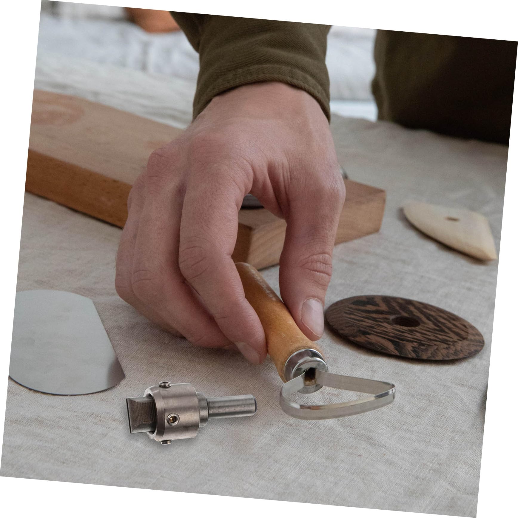 Set di Punte per Trapano ad Alta Precisione in Metallo per Realizzazione Anelli e Braccialetti in Compensato e Materiale PVC, Kit Utensili Manuali