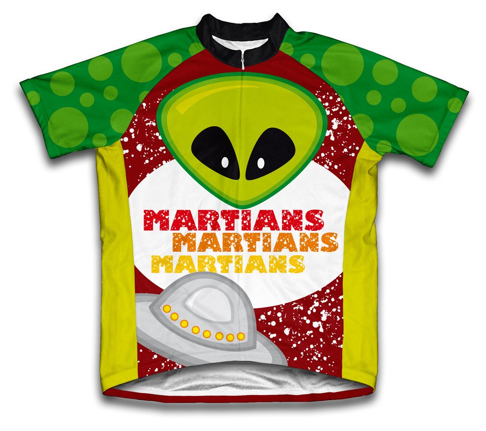 I am a Martian Short Sleeve Cycling Jersey for Youth - Size M Green