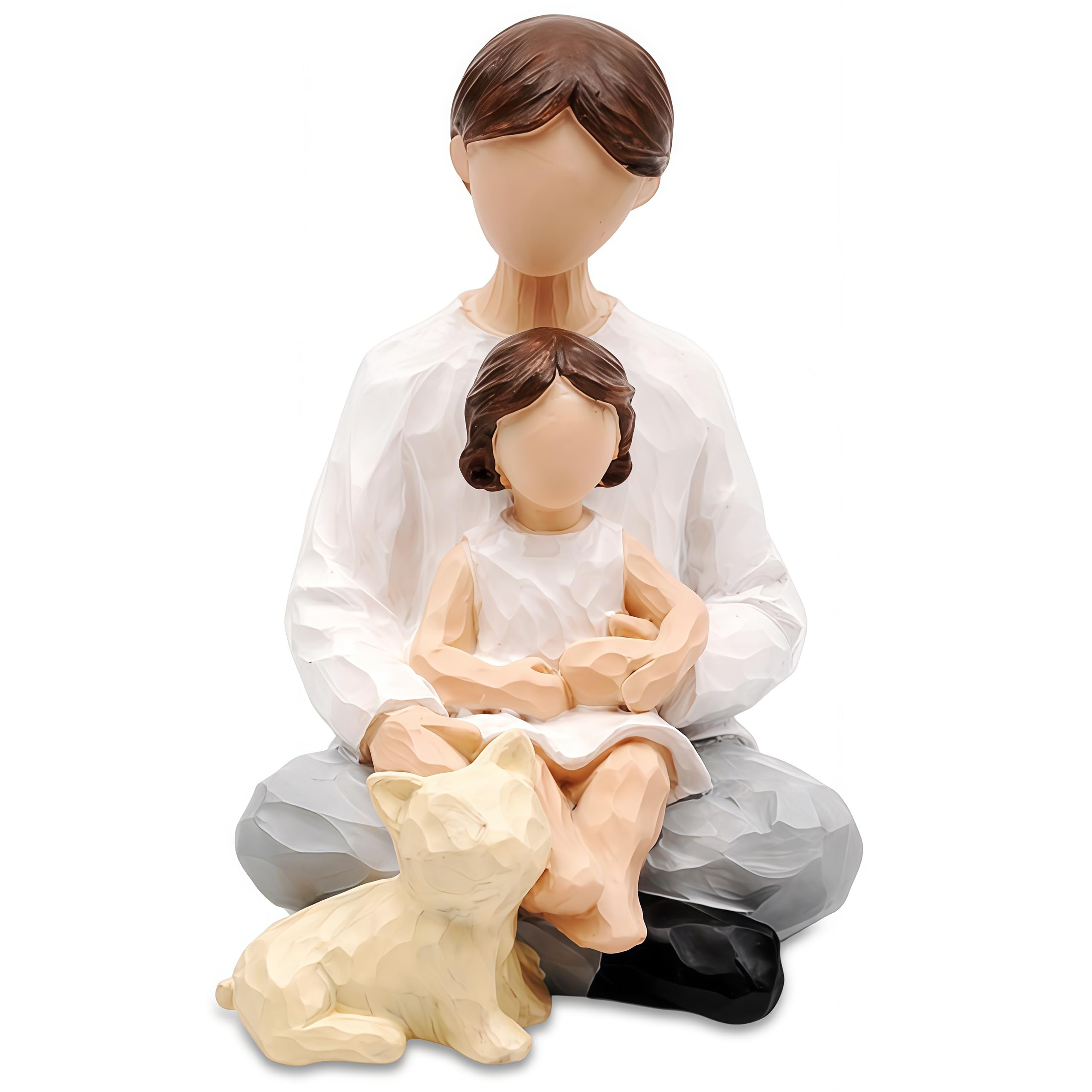 Doodlewitz Father's Day Figurine Gift for Dads，Father and Daughter Figurines，Sculpted Hand-Painted Figures Gifts for Father’s Day Anniversary Birthday