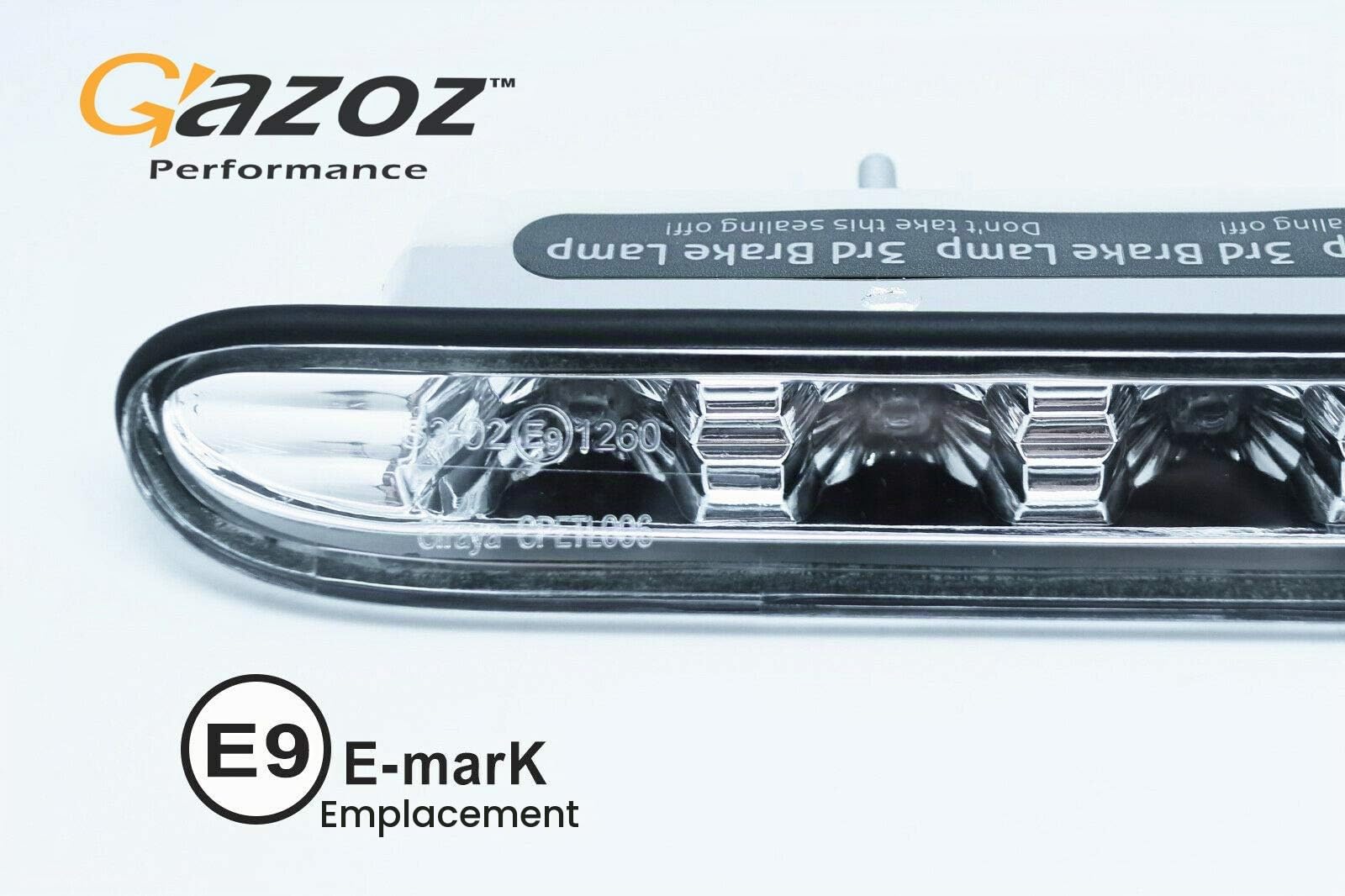 Feux arrière de coffre à LED rouge/lentilles transparentes du troisième tiers compatibles avec Peugeot 01-08 206 cc