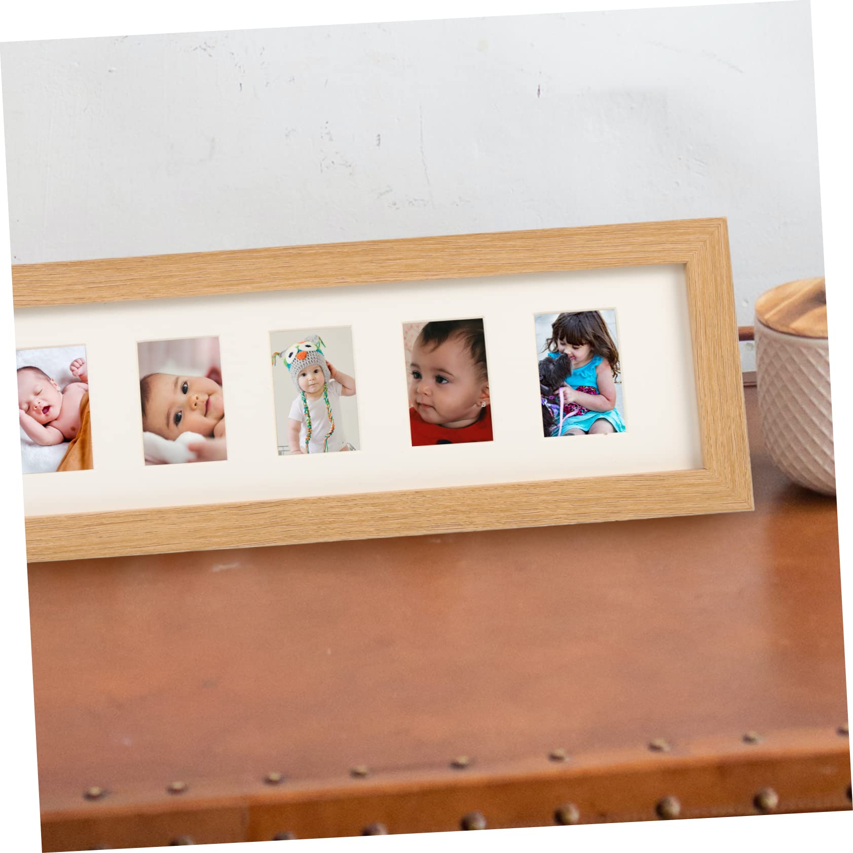 FAVOMOTO 2pcs Milestone Board Photo Frame for Bedroom Wooden Picture Holder Infants Photo Frame Home Decor