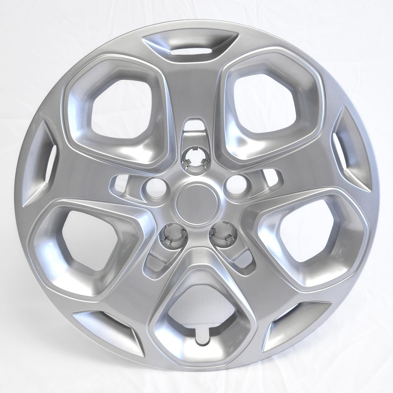 Set of 4 17" Push-on Silver Hubcaps for Ford Fusion 2010-2012