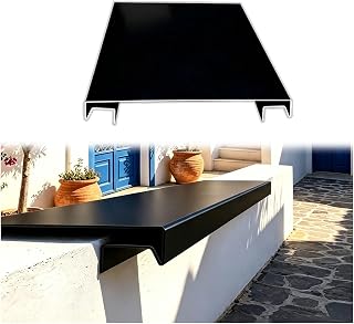 Mauerabdeckung Aluminium Außenbereiche, Wetterfest, Maßanfertigung | Rostbeständig, Dachrand, Regenbeständig, Garten Ziegel Beton Balkon Terrasse Hof Stützmauer, Verbindbar