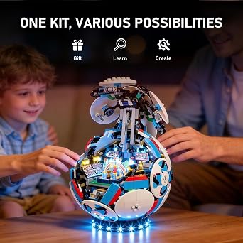 BRIKSMAX 2.0 Light Kit Compatible with Lego Editions Soccer Ball 43019 Building Sets(Remote Control) - Original LED Lighting Kits (Accessories Only) for Display, Gifts & Collectors [Energy Class A]