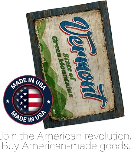 Miniatura 5 de Vermont - Juego de bandera vintage de jardín, colgador de pared de Estados Unidos, territorios de Estados Unidos, República de Estados Unidos, área