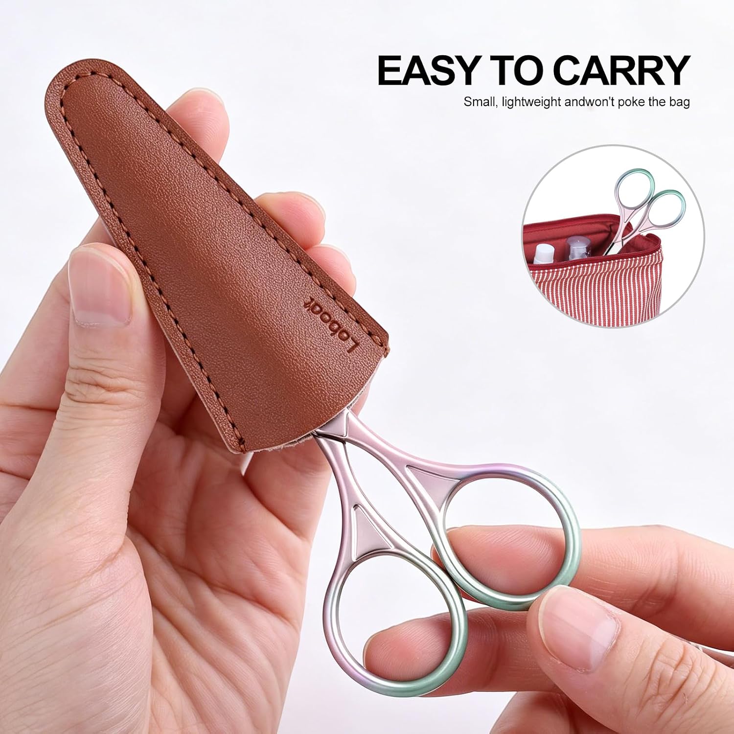 3.86" small professional beauty scissors, Fine Straight Tip (pink)