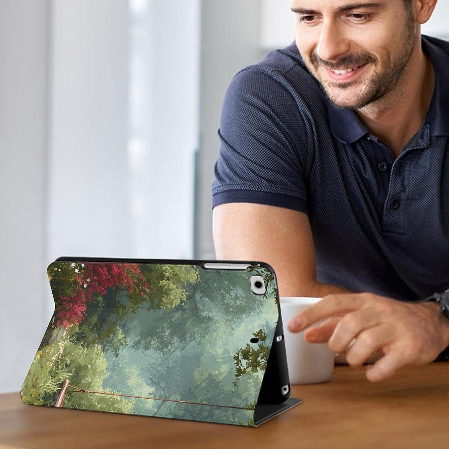 Swing Old Tree Forests Slim Case Shockproof Waterproof Protective Cover Stand image 5