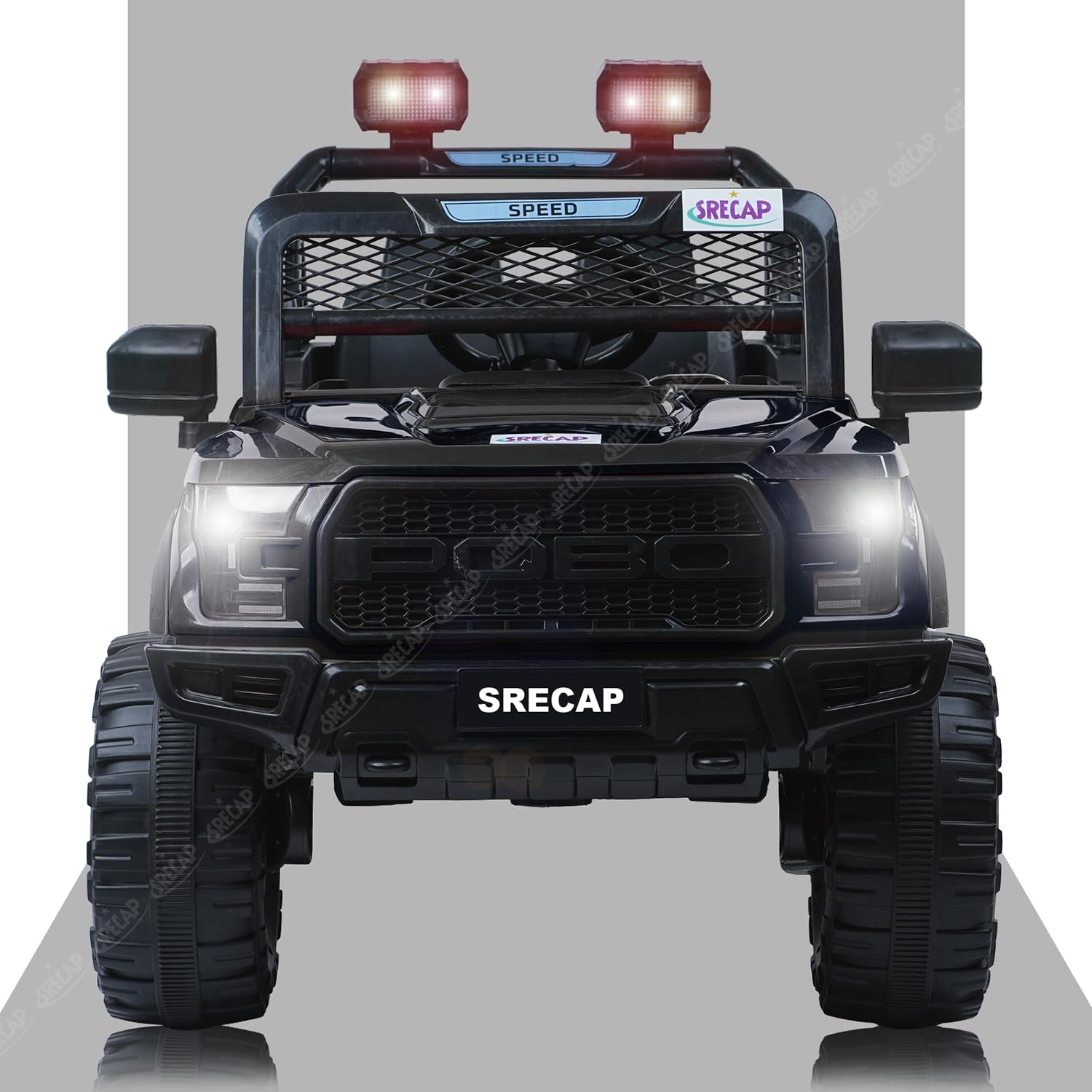 SRECAP Battery Operated 4X4 Big Size Jeep 12V Battery Jeep Battery Operated Ride On - Black, kids-image-25