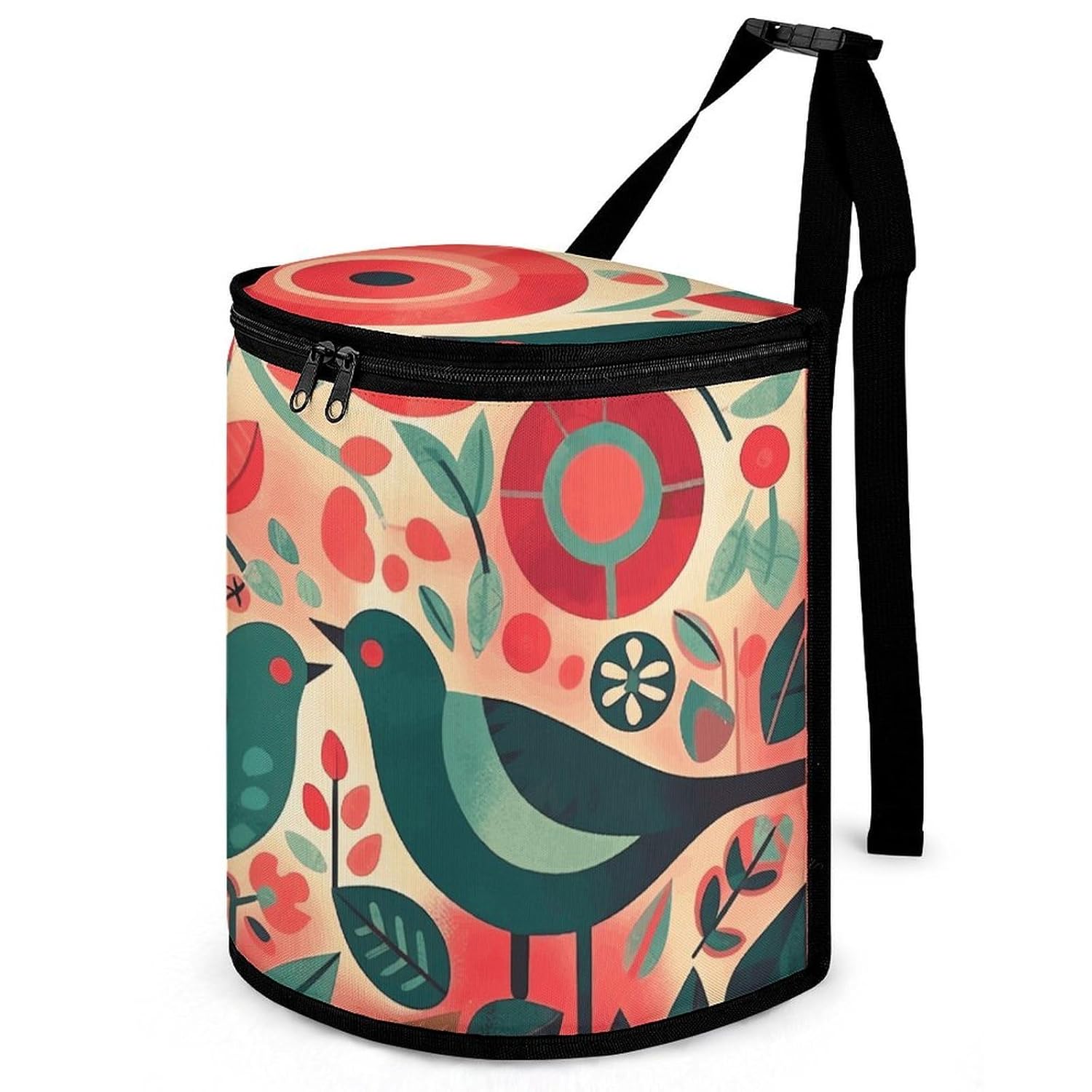 MUSM Leakproof Car Trash Can 2.5 Gallon, Durable Automotive Garbage Bag with Waterproof Liner, Leaves in The Sun Trash Bag for Car, Truck, RV & Bathroom