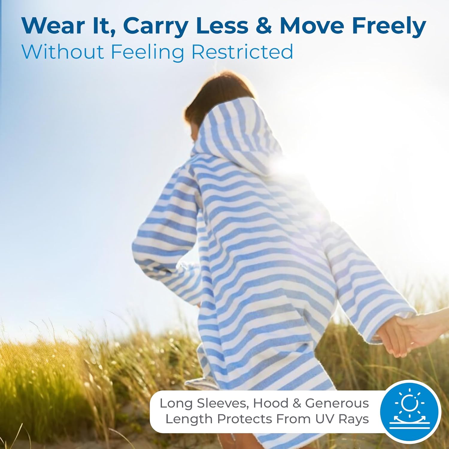 SAMMIMIS Kids Bathrobe & Swim Cover Up - Hooded Beach Towels - Terrycloth Zip Up Poncho Towels