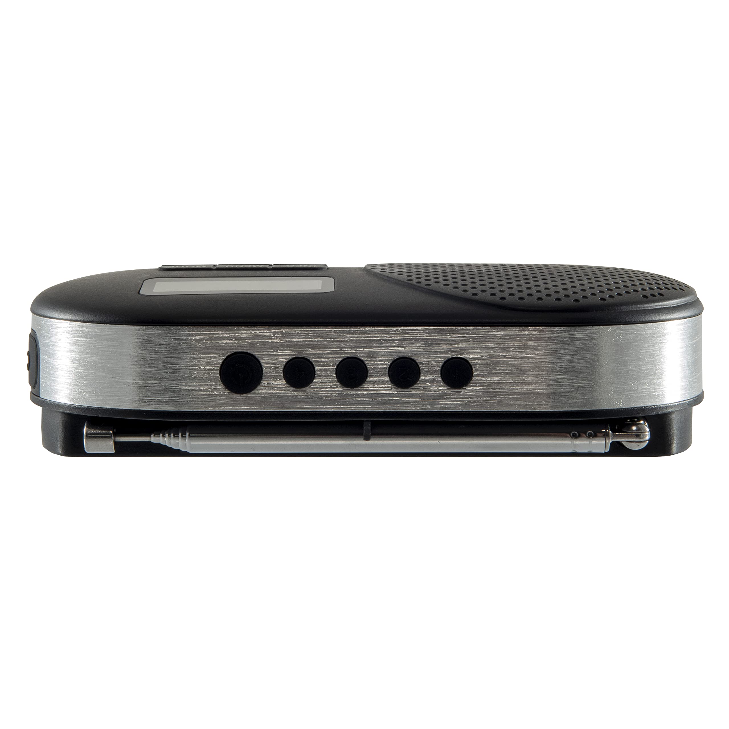 Groov-e Milan - Radio Digital Recargable Dab y FM - Reloj Despertador Integrado y conectividad Bluetooth - Pantalla LCD - Funciona con USB o Pilas - Radio portátil - 60 Estaciones preestablecidas