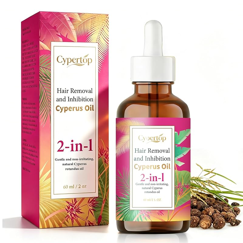 Cypertop Sérum de óleo de Cyperus rotundus para remoção de pelos, 60 mL