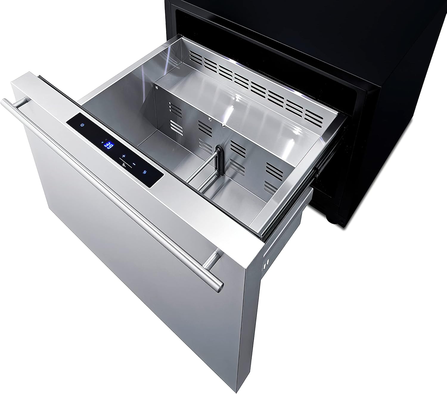 Summit 24” Single Drawer Refrigerator, Outdoor Refrigerator, 2.0 cu.ft. Capacity, Stainless Steel, Panel Ready Capable*- SDR241OS (*Panels not included)