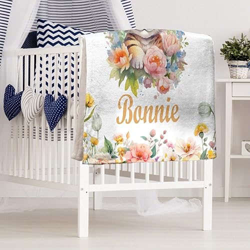 Miniatura 4 de Manta personalizada con nombre de tigre, manta de franela personalizada con nombre, para niños, perros y gatos, regalo de 30 x 40 pulgadas, XS para