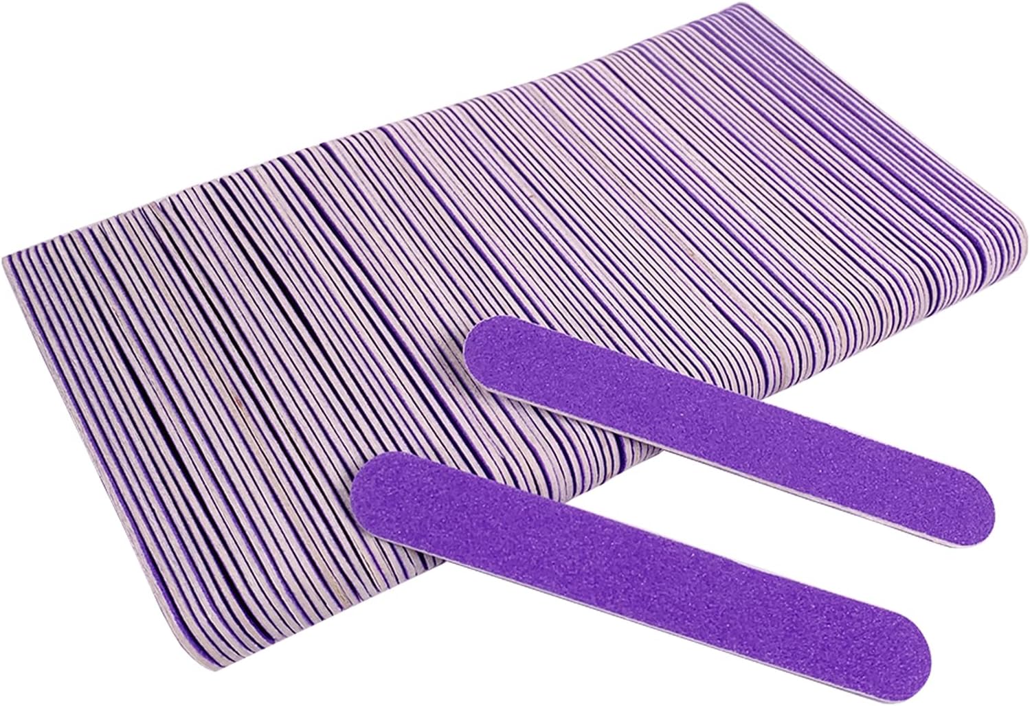 Mini Nail Files Bulk (100 Pcs), Double Sided Emery Board Nail File for Nature Nails, Manicure Tool Set Disposable Colorful Nail File for Home Salon Use Travel Size Men Women Kids Wood Board