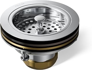 KOHLER 8799-CP Duostrainer Sink Strainer, Sink Drain and Strainer Basket, Less Tailpiece, Polished Chrome