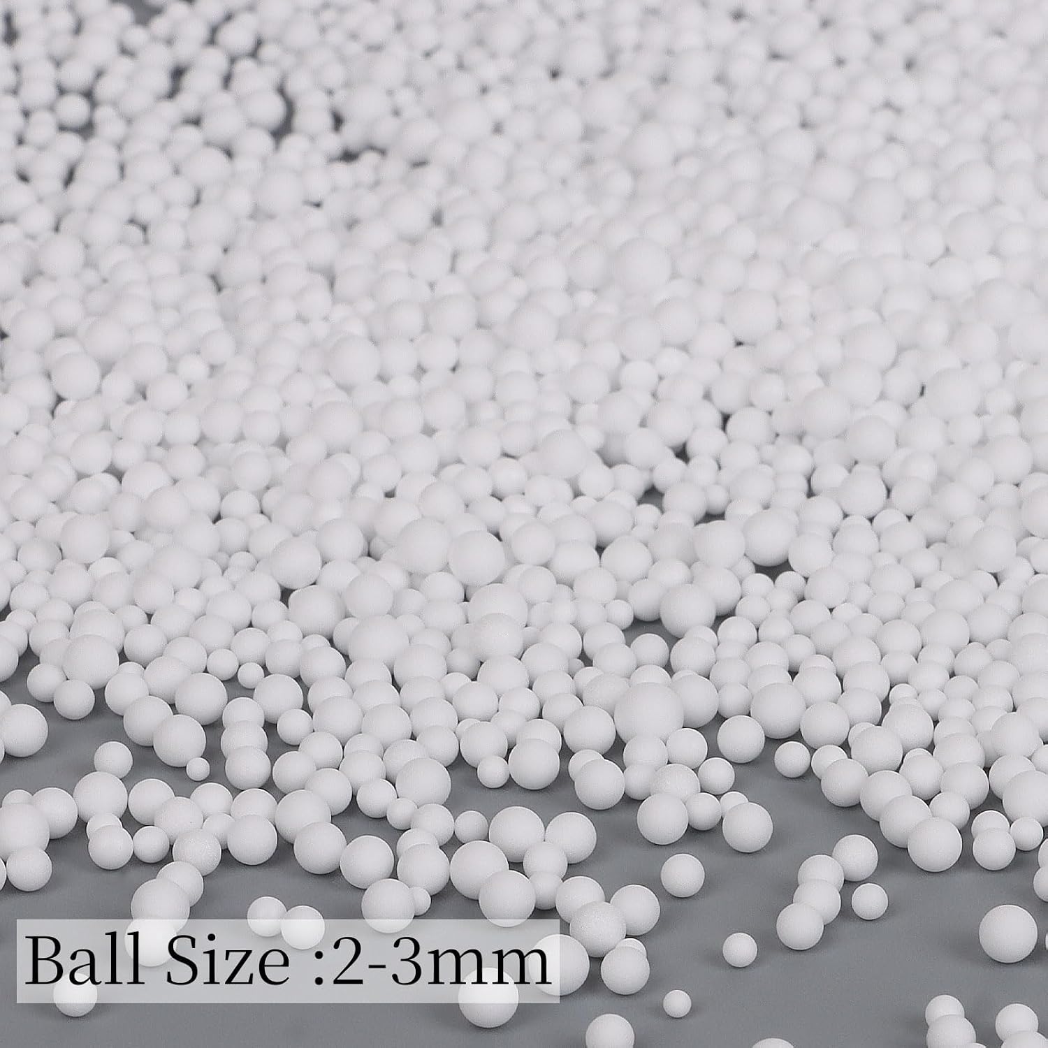 CCINEE 245000 Pieces White Foam Balls Mini Polystyrene Beads 2-3mm for Art Homemade Slime, Wedding and Party Decorations
