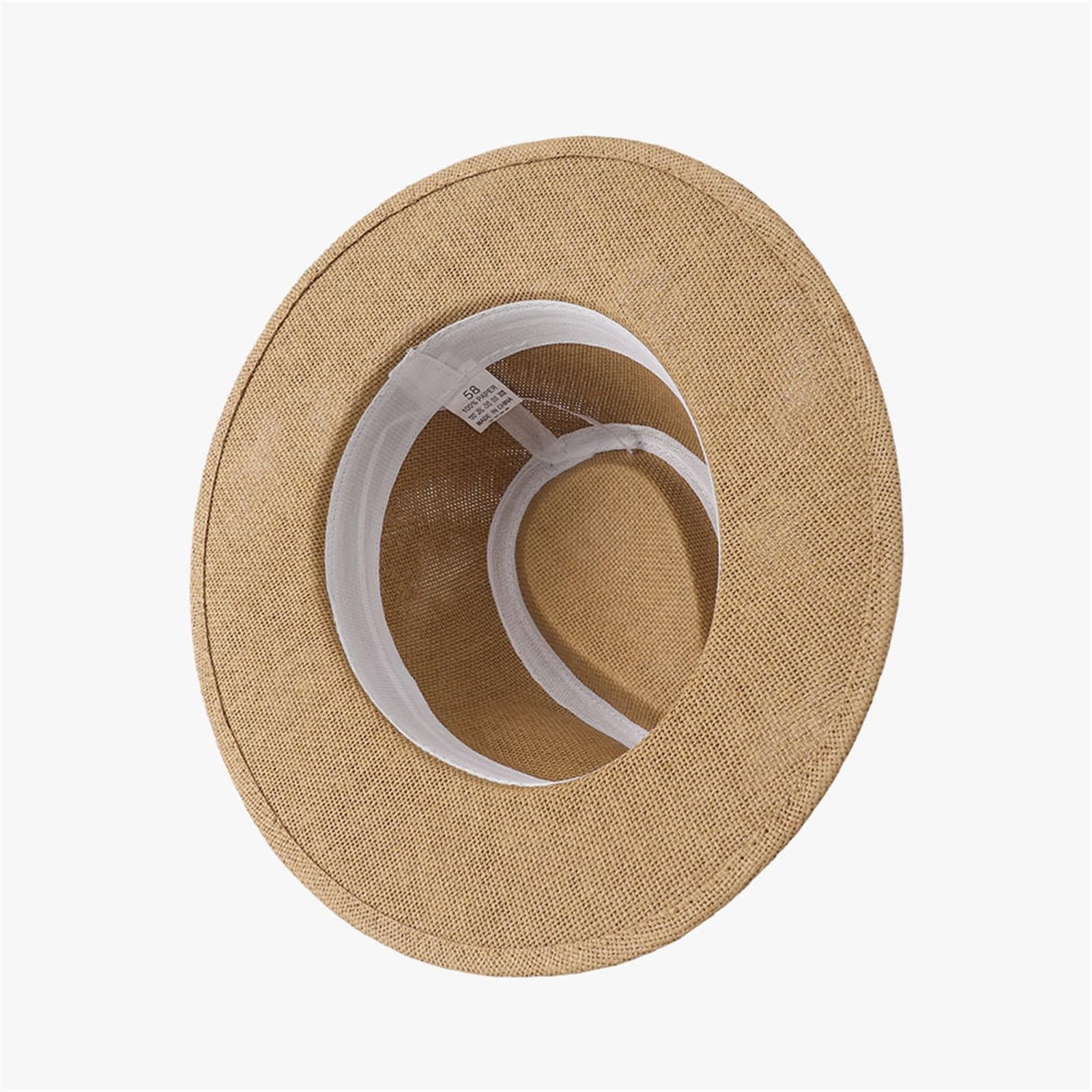 Générique Chapeau de Paille Homme Femme Chapeau Panama Unisexe Classique Larges Bords Style Canotier Idéal Plage Plein Air élégant Solaire Intemporel