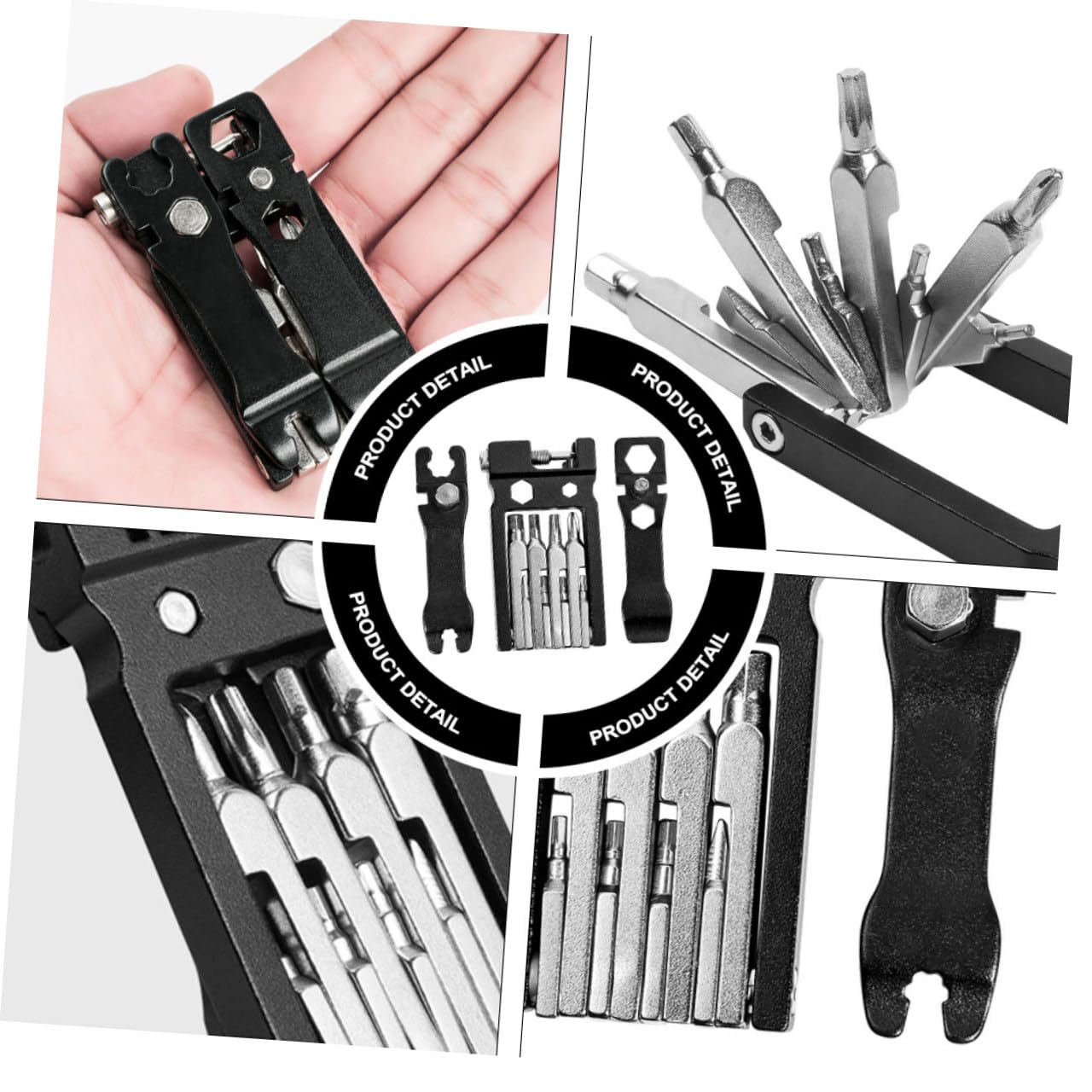 POPETPOP 2pezzi Multi-function Bike Repair Tool Attrezzo Meccanico Portatile Per Bici Strumento Per Riparazioni e Manutenzione Design Compatto Carbonio Per Bici Computer e Elettrodomestici