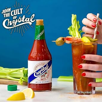 Crystal Hot Sauce, Original - 12 oz Bottle, Pack of 6, Low Sodium, Low Fat, All Natural - Perfect for Spicing Up Sandwiches, Soups, Stews, Fries and More - Authentic Louisiana Cayenne Pepper Sauce