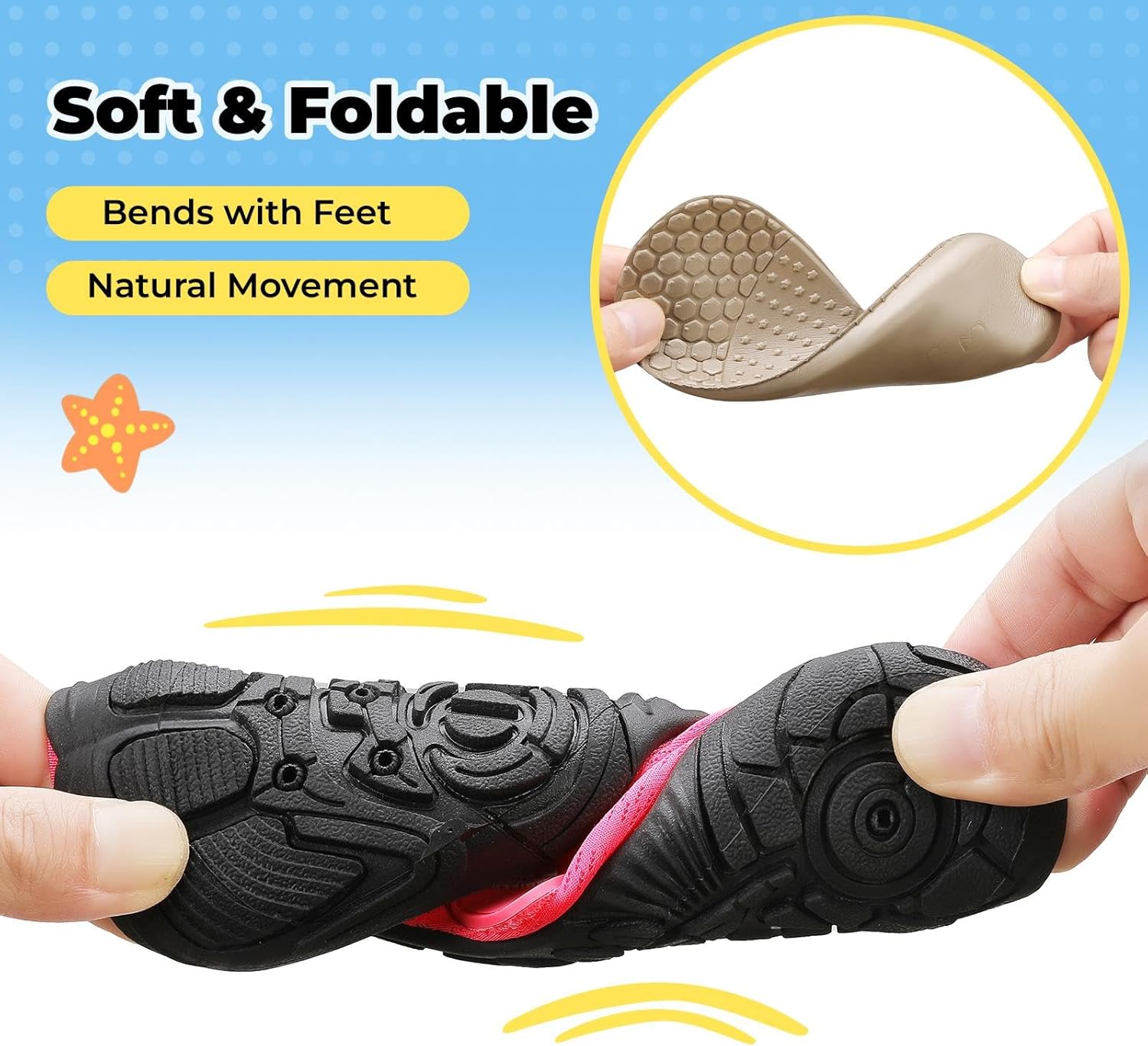 Mishansha Kids Water Shoes Quick-Dry Wide Toe Box Non-Slip Barefoot Shoes Beach Pool Swim Shoes - Image 7