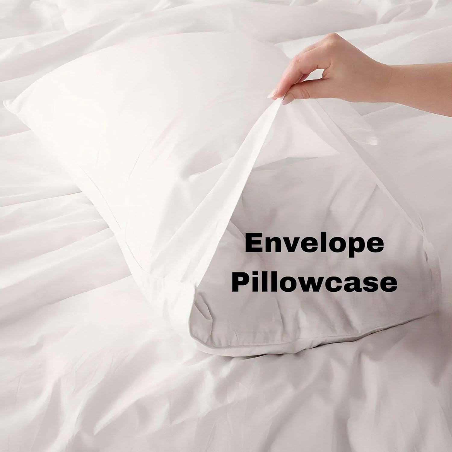 SlumberWell Twin XL Sheet Set Cotton, 4 Piece Bed Sheets for Twin XL Size Bed, Soft & Breathable, Deep Pocket Sheets Fit Up to 12 Inch Mattress, Easy Fit, White Solid