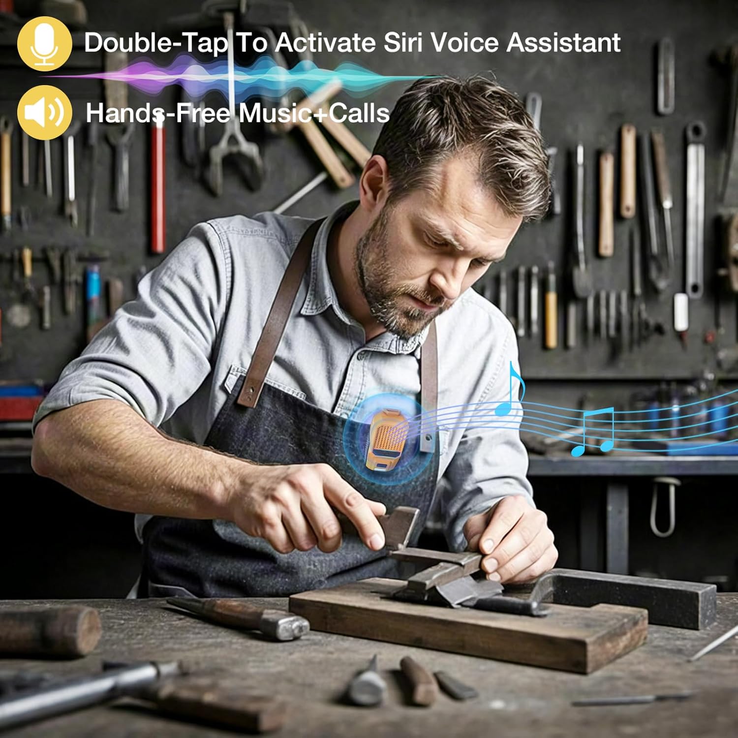 INFURTURE Clip on Bluetooth Speaker with RGB/Flashlight, Wearable Waterproof Shower Speaker Bathroom Speakers Built-in Noise Reduction Mic for Hands-Free Music/Calls-for Work/Riding/Golf/Outdoor - Image 4