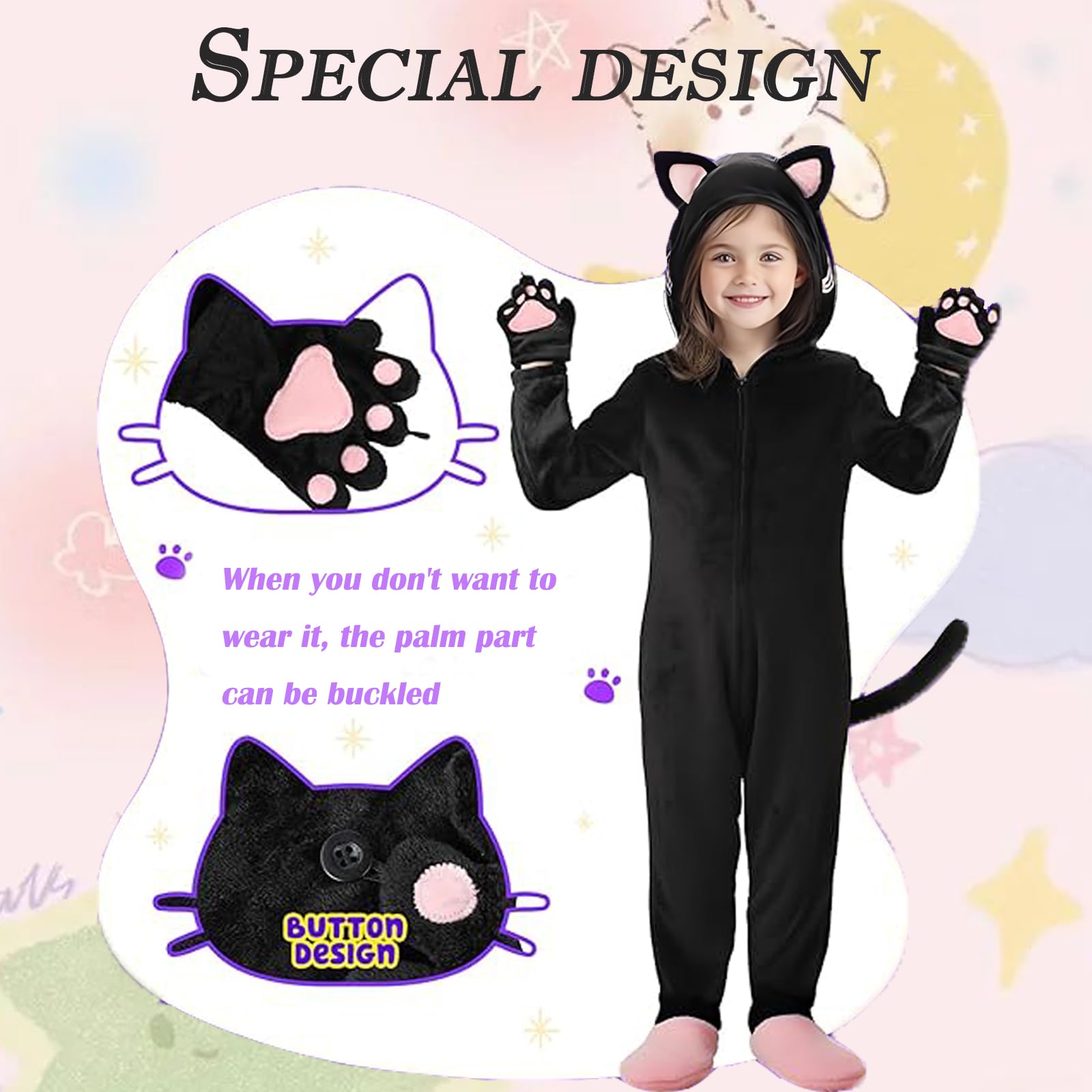 PXDUCN Cat Costumes for Kids Halloween Costumes - Image 3