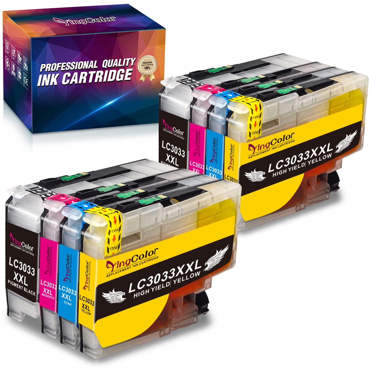 LC3033XXL Ink Cartridges 8-Pack Replacement for Brother LC3033 Ink Cartridges LC3033XXL High Yield Work with MFC-J995DW MFC-J805DW MFC-J815DW MFC-J995DW XL MFC-J805DW XL MFC-J815DW Printer