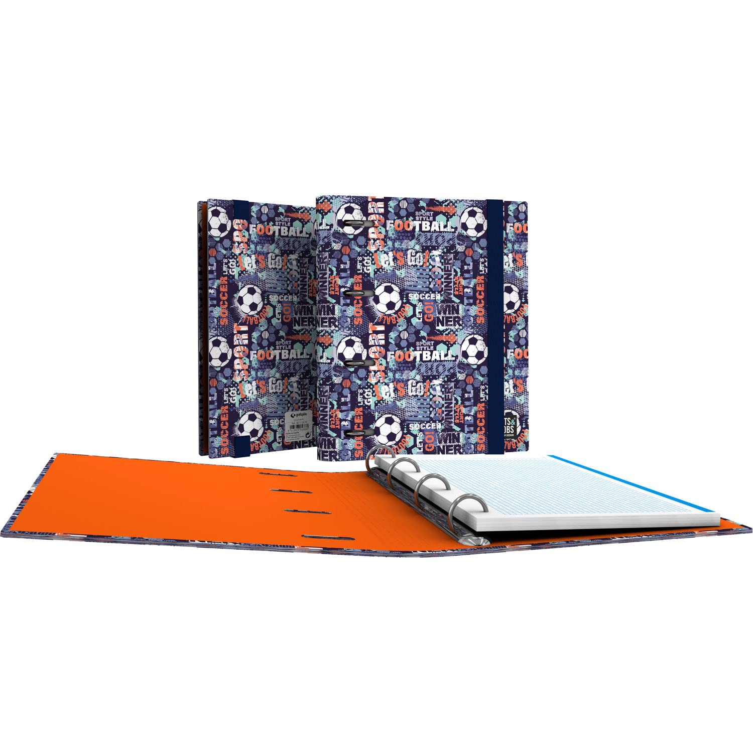 Grafoplás | 4 Ring Binder A5 | Includes Refill Sheets 5x5 Squared Edge Colour | Curved Spine | Carpebook | Bits&Bobs Winners | FSC