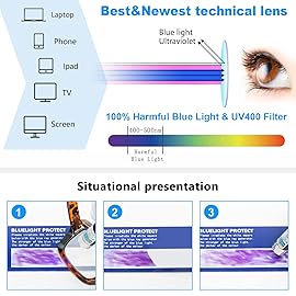 REAVEE 6 Pack Oprah Style Reading Glasses for Women Men Blue Light Blocking, Cute Square Computer Readers with Spring Hinge, 0.0