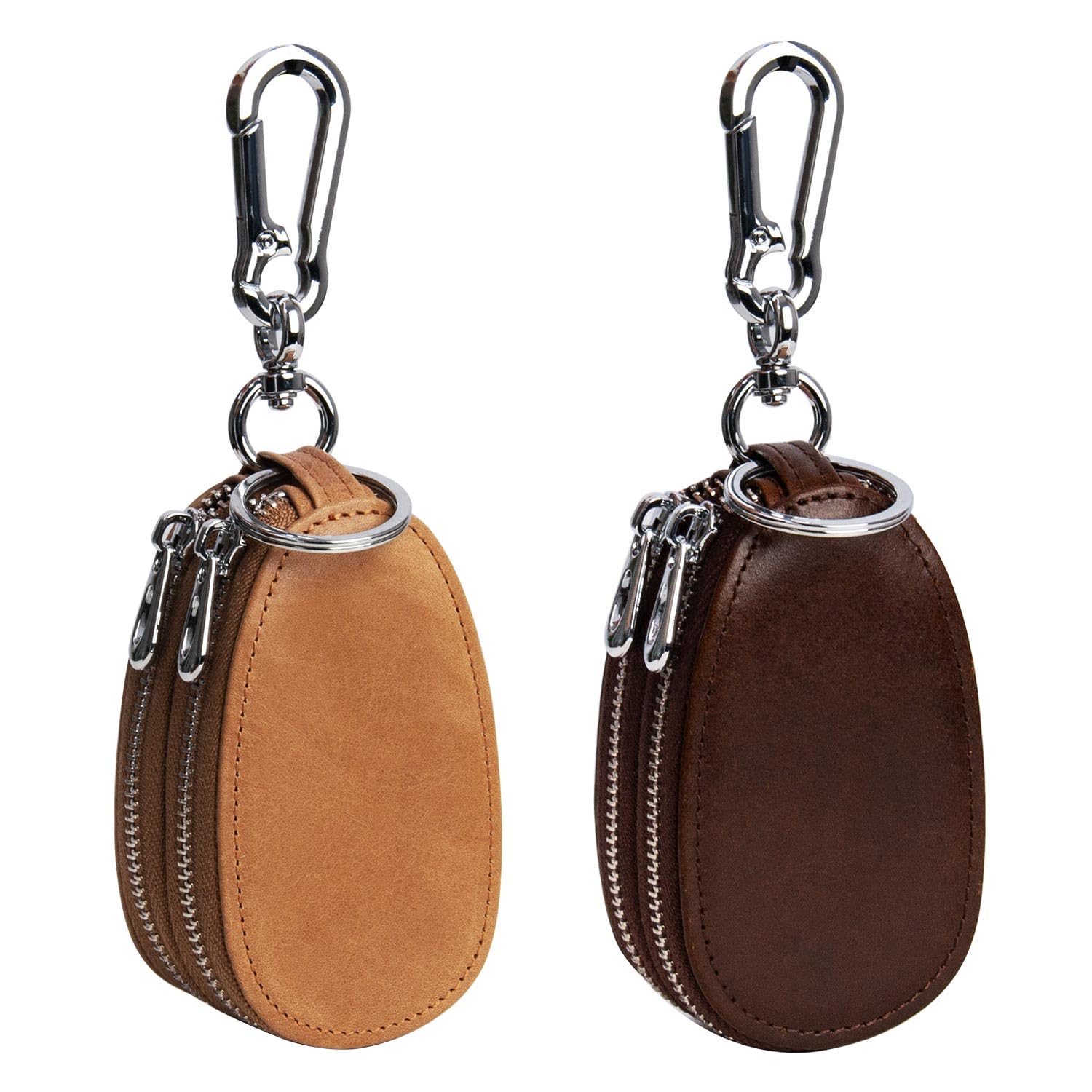 UVKDEENK 2 Pack Mens Vintage Key Case, Retro Genuine Leather Car Key ...