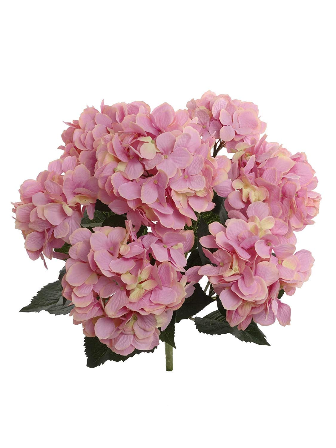 Larksilk Hydrangea Artificial Flowers - Faux Hydrangea Flowers - Home Decor, Easter Decorations, Spring Decor - Floral Centerpieces for Tables - 20" Floral Stems, Pink, 24 Pieces