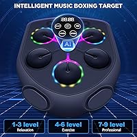Vista 6 de Máquina de Boxeo con Música, Máquina de Boxeo Inteligente para Adultos con Guantes de Boxeo, Máquina de Boxeo con 9 Modos y 9 Velocidades Montada