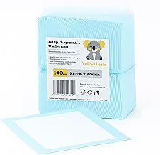 100 Pcs Disposable Baby Nappy Pads 33x45cm - 6 Layers Absorbent Cloths, Soft and Waterproof - Disposable Nappies for Changing Pads, Incontinence and Cot