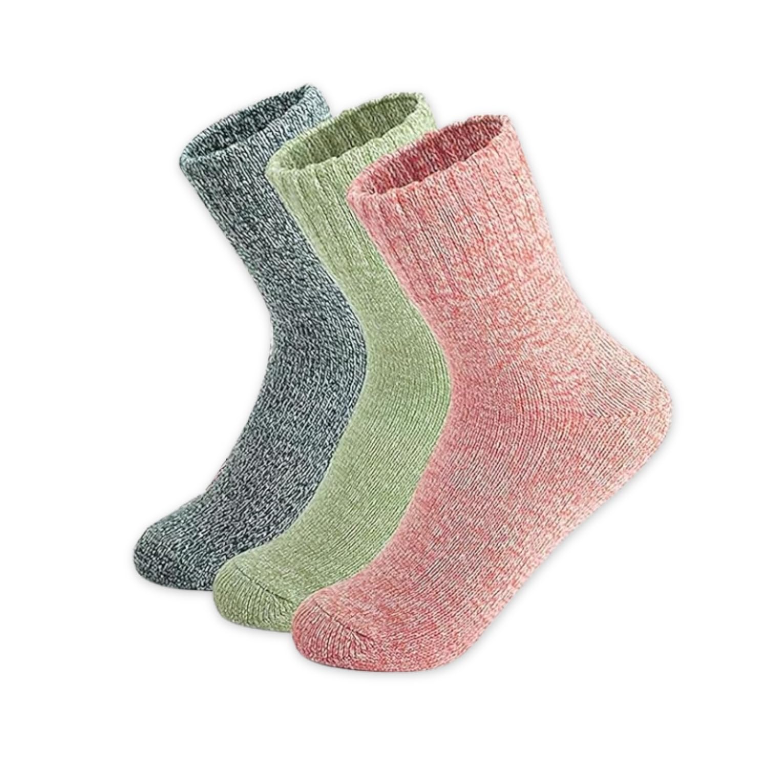 Woolen Thermal Winter Socks – Soft, Warm & Cozy Unisex Wool Socks for Men & Women | Thick Knitted Thermal Socks with Cushioned Comfort & Durable Elastic Fit, Ideal for Cold Weather-image-16