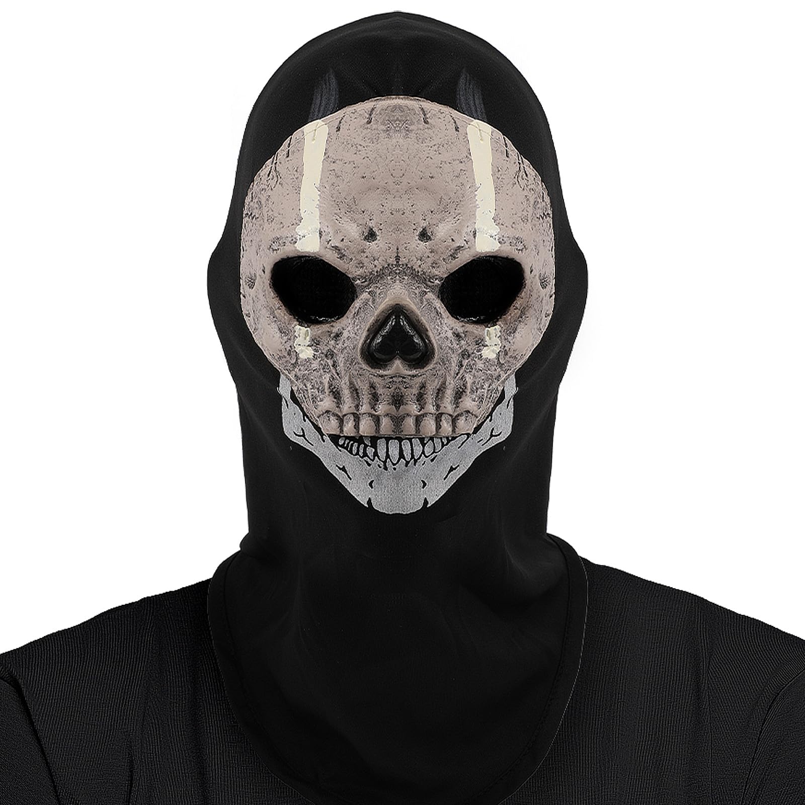 greitentyCod Ghost Mask MW2 Skull Skeleton Latex Full Head Mask Halloween Cosplay Props for Warfare Game Outdoor Sport