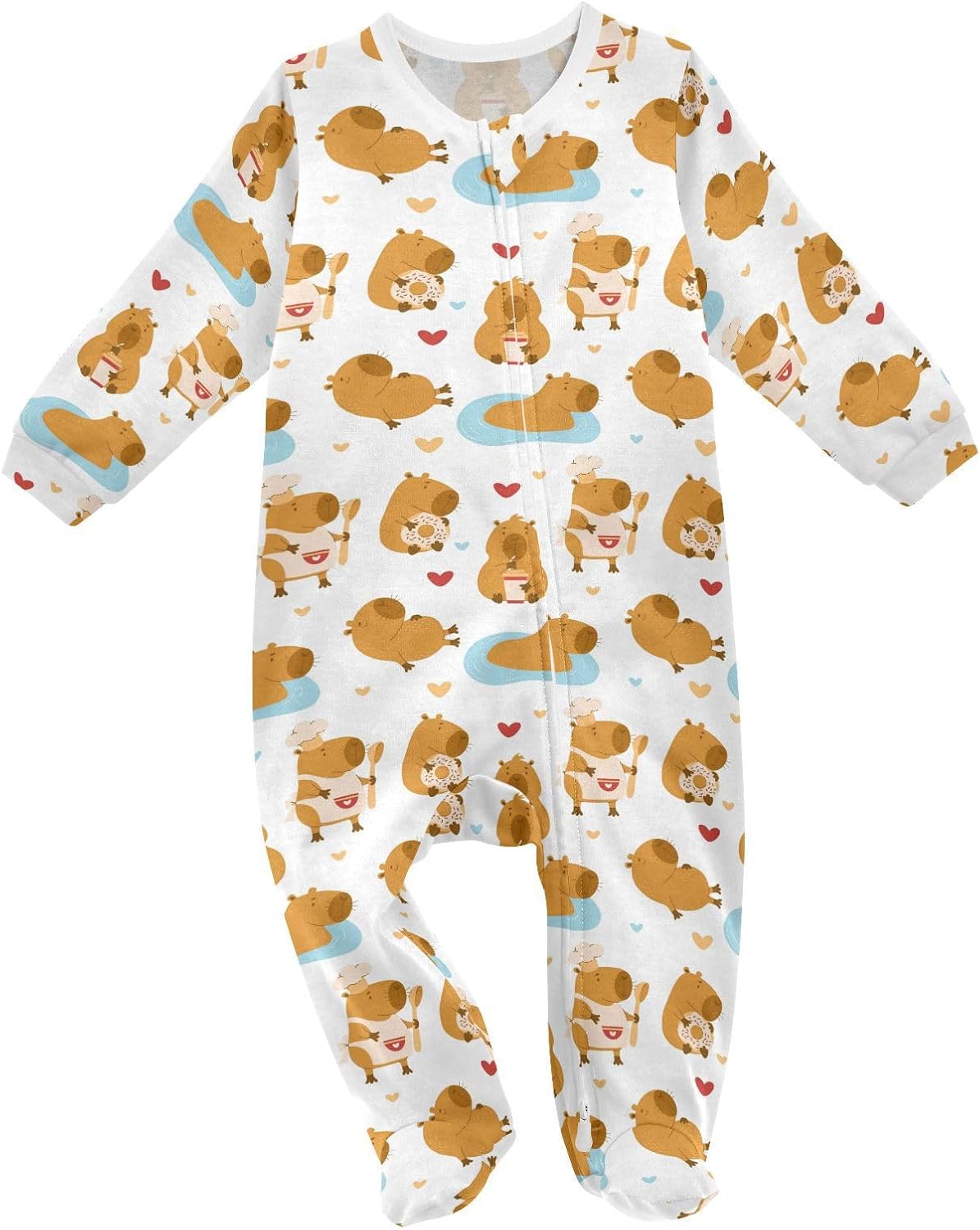 Dussdil Baby One-Piece Footies Newborn Rompers Pajamas Cotton Footed Pjs for Sleep Play Boys Girls