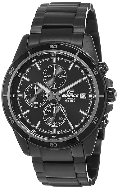 Casio edifice chronograph black rubber strap Clearance